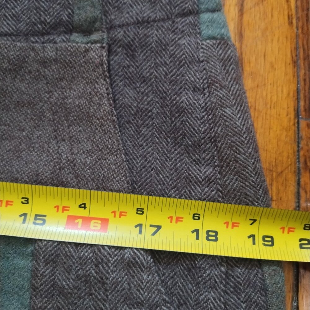 American Eagle Brown  Plaid Mini Skirt 10 Preppy Schoolgirl Dark Academia Y2K - Picture 13 of 16